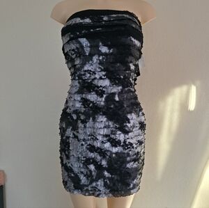 Love Tease Strapless Black Silver Size Large